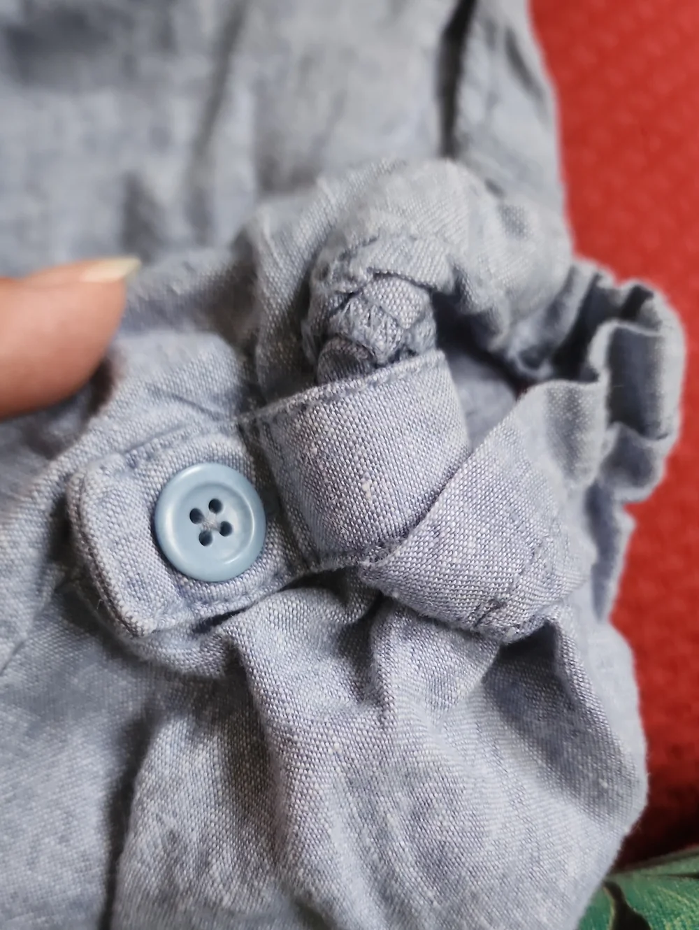 3T Gap Light Blue Linen Pull-on Adjustable Length Drawstring Pants